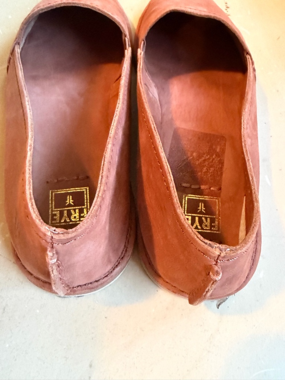 Frye Millie A-Line Flats Brown Whiskey Leather Size 7 - Picture 2 of 4